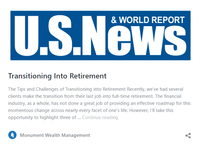 Transitioning Into Retirement
